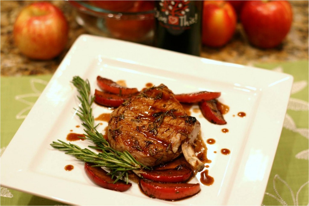 Red Apple Balsamic Glazed Pork Chops