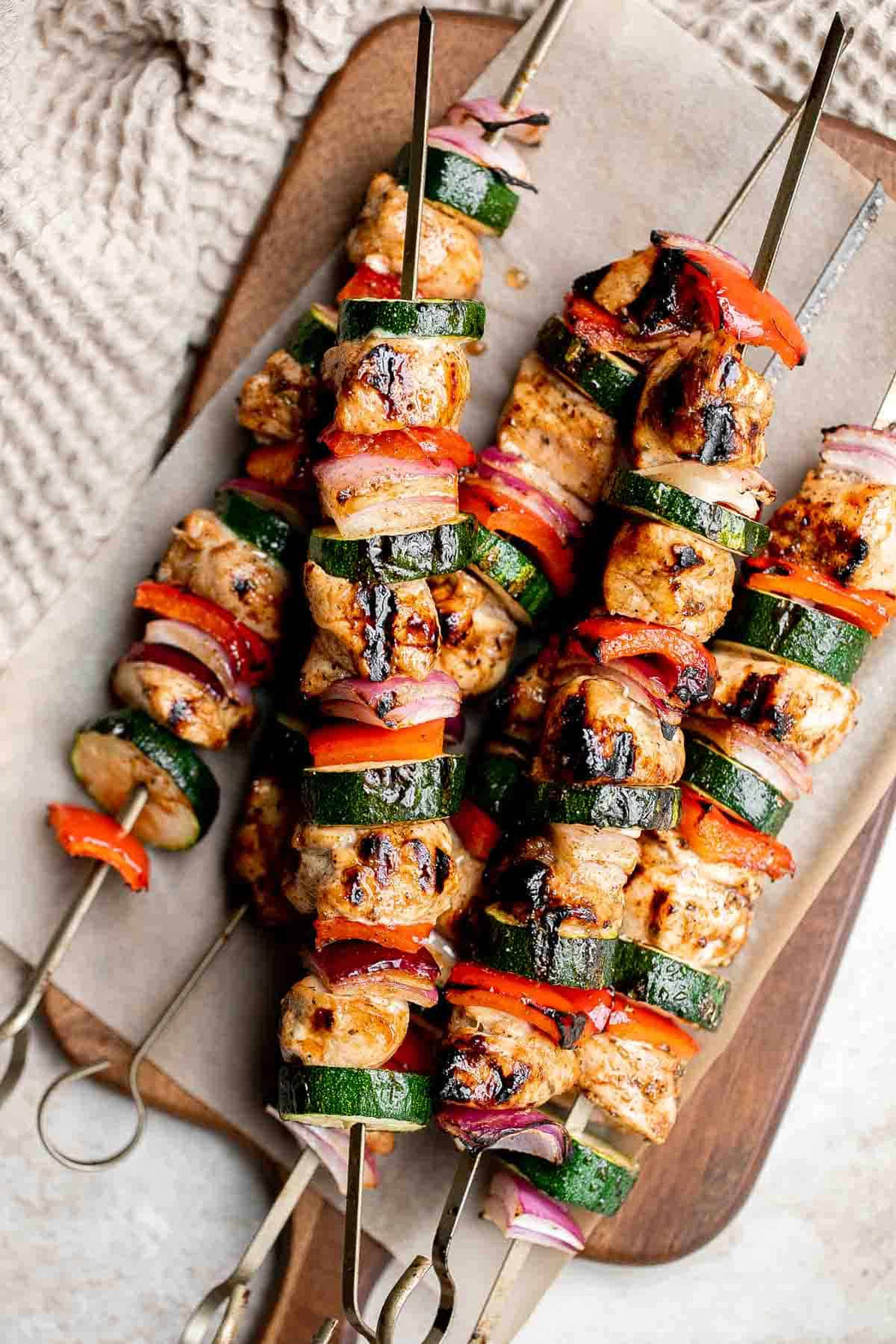 Garlic-Balsamic Chicken Kebabs