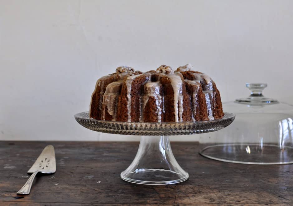 Olive Oil & Spiced Butternut Squash Bundt Cake With Bourbon Vanilla Glaze