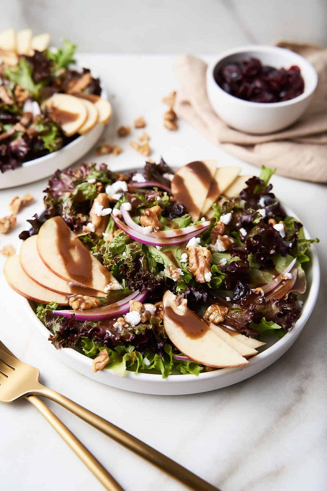 Salad - Apple Walnut Salad with Balsamic Vinaigrette