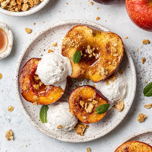 Sauteed Peaches with Espresso Mascarpone