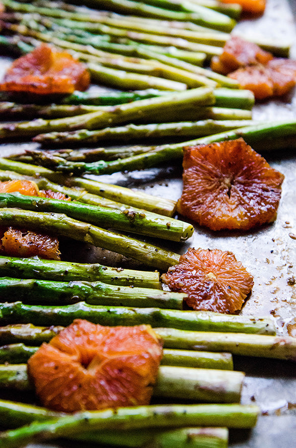 Roasted Asparagus with oranges and Cara Cara Balsamic Vinegar