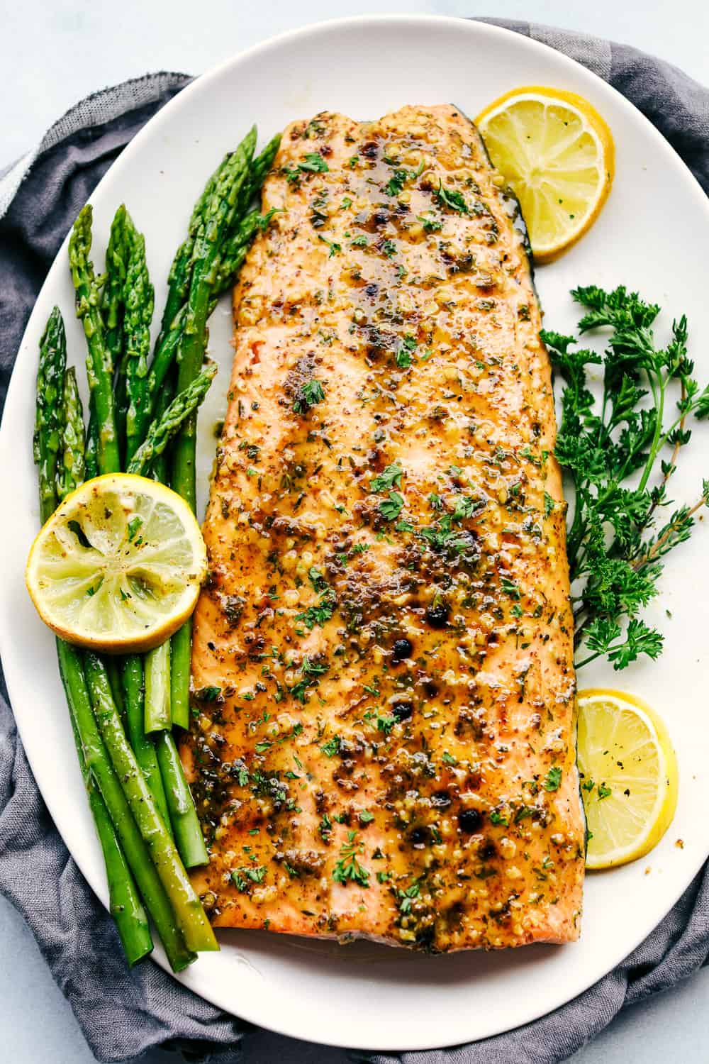 Salmon with Mustard Herb Rub