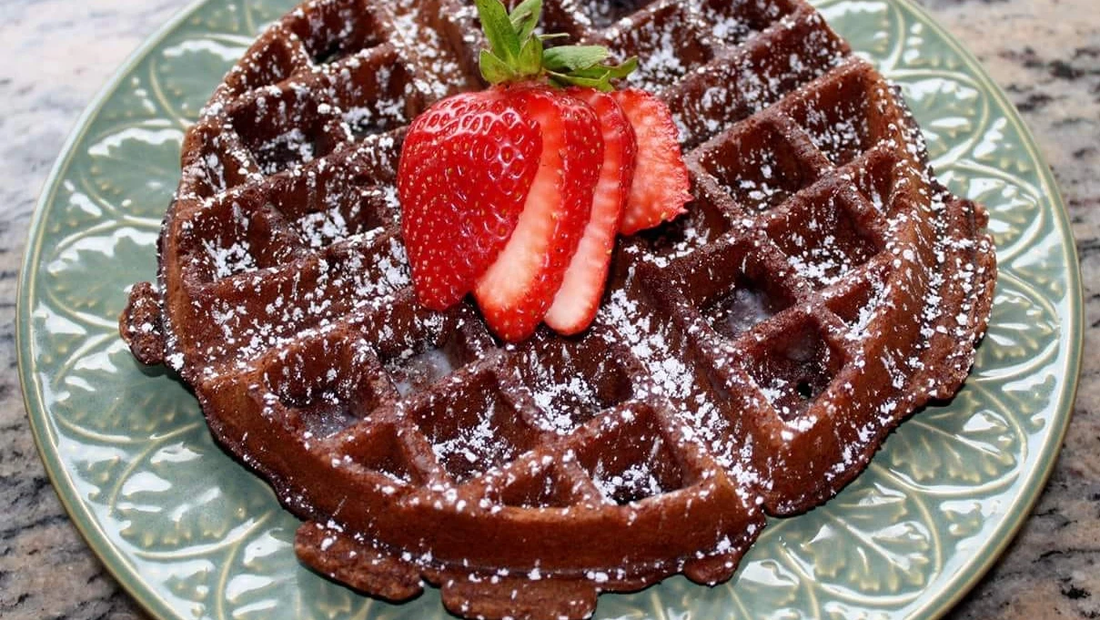Chocolate Blood Orange Waffles