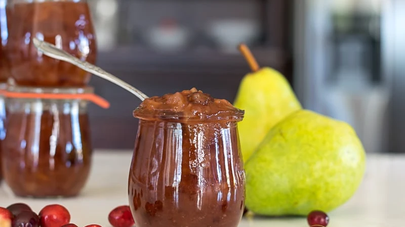 Cranberry Pear White Balsamic Jelly