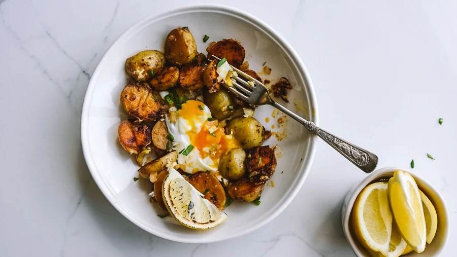 Eggs, Broken Eggs and Potatoes with Smoky Paprika Chipotle