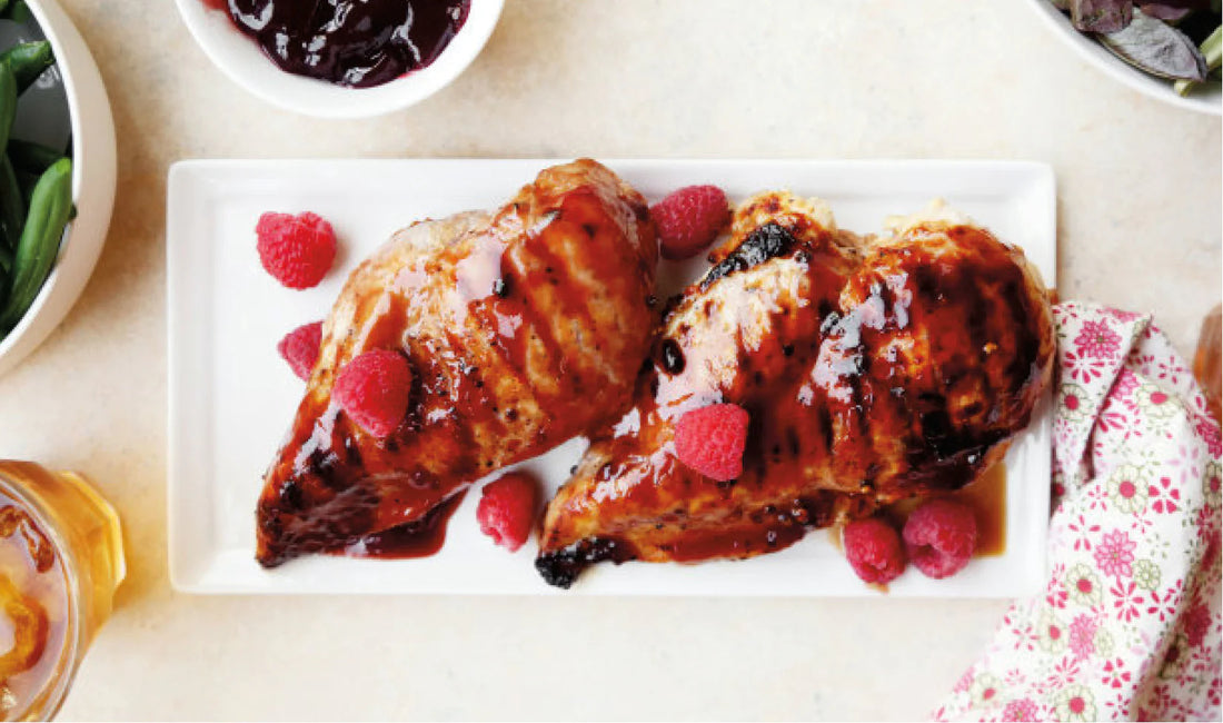 Chicken - Raspberry-Balsamic Glazed