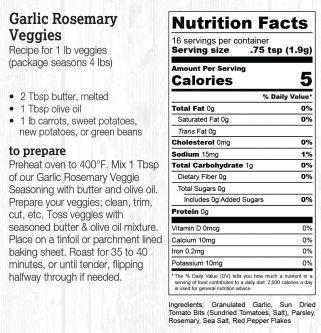 Garlic Rosemary Veggie Seasoning