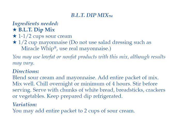 BLT Dip Mix