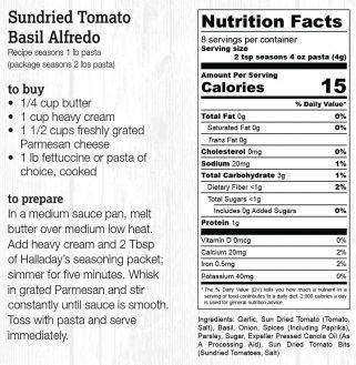 Sundried Tomato Basil Alfredo