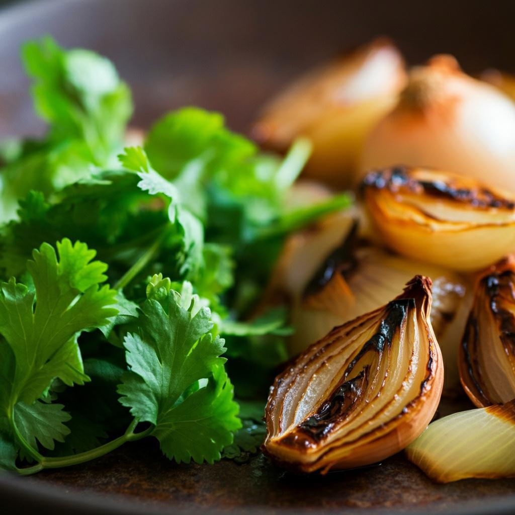 Cilantro and Roasted Onion-Infused Oil