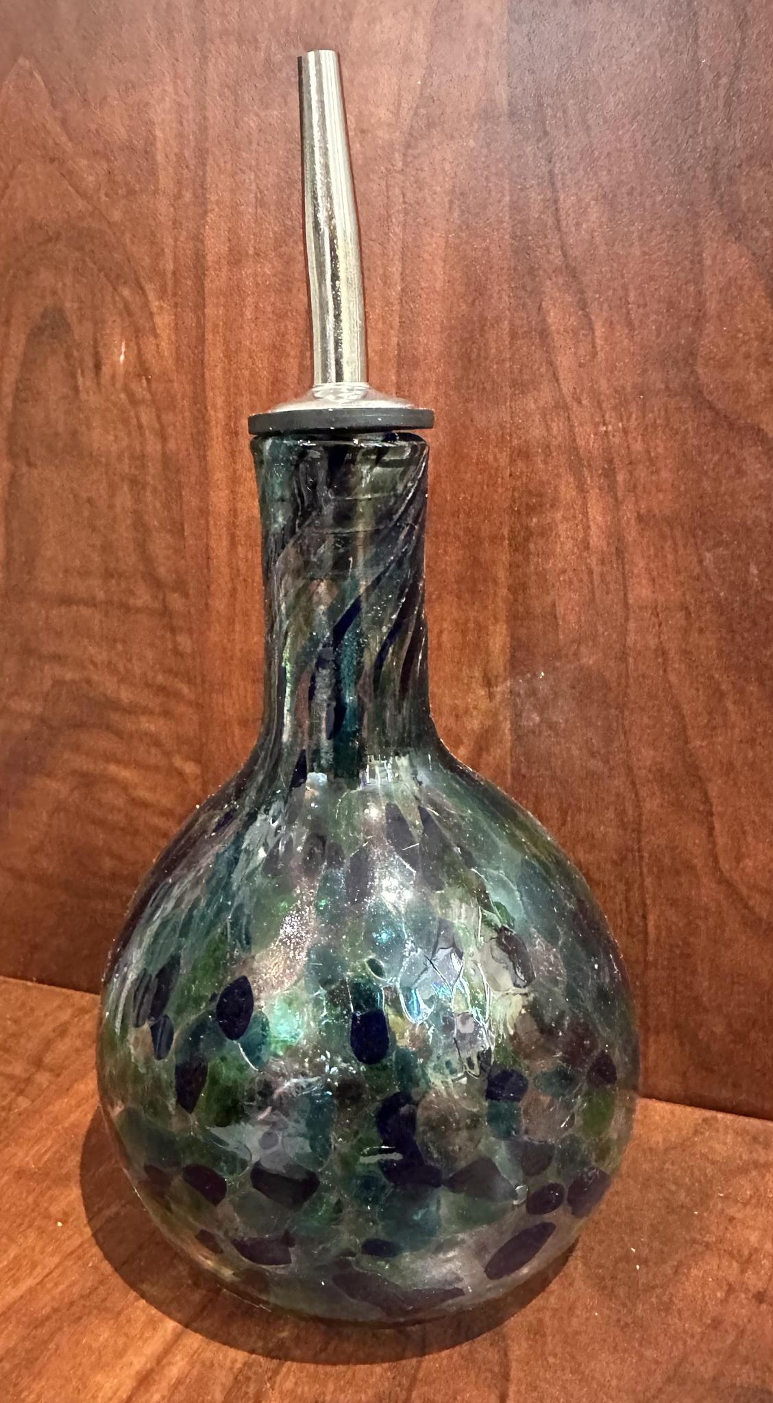 Blue & Green Blown Glass Cruet