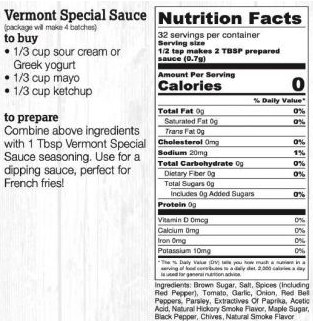 Vermont Special Sauce