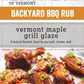 Vermont Maple Grill Glaze Rub