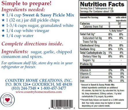 Sweet & Sassy Pickle Mix