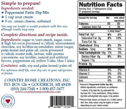 Peppermint Pattie Dip Mix