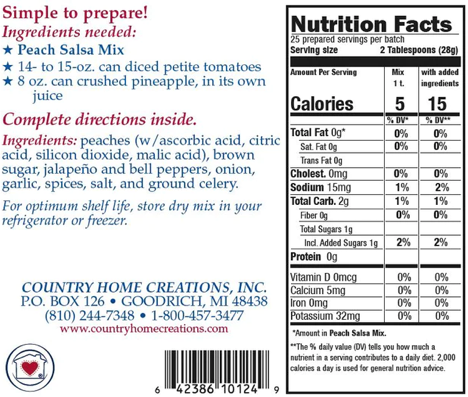 Peach Salsa Dip Mix