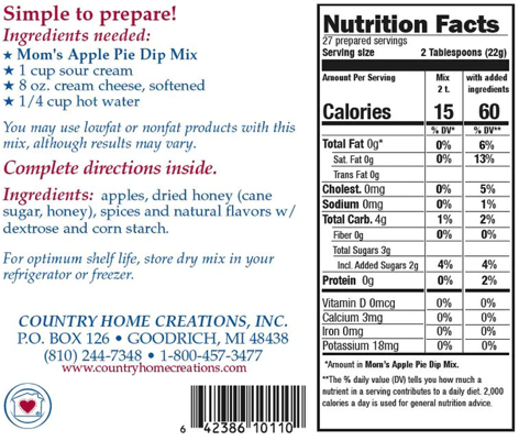 Moms Apple Pie Dip Mix