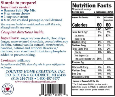 Banana Split Dip Mix