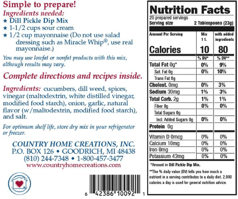 Dill Pickle Dip Mix