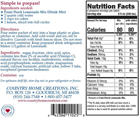 Front Porch Lemonade Drink Mix