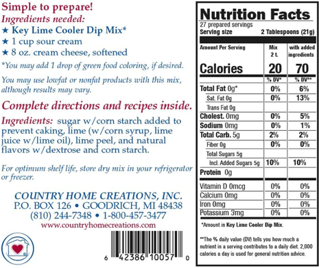 Key Lime Cooler Dip Mix