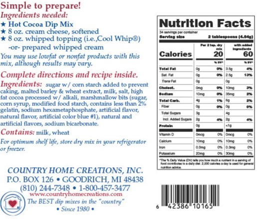 Hot Cocoa Dip Mix
