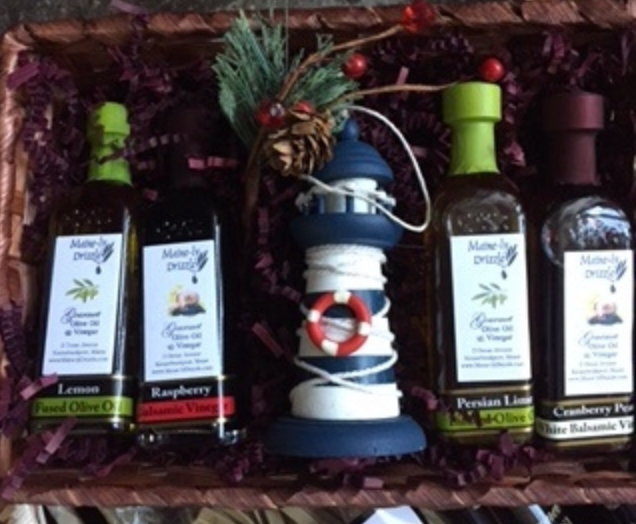 Two pairings of Olive Oil and Balsamic Vinegar