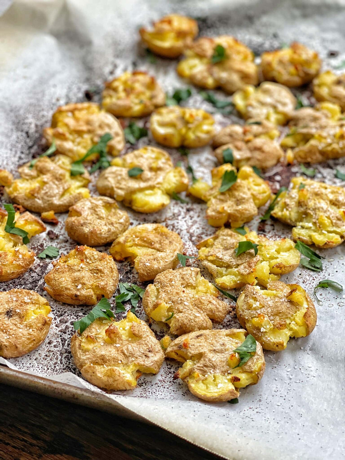 Easy Smashed Potatoes with Cracked Black Pepper Rub