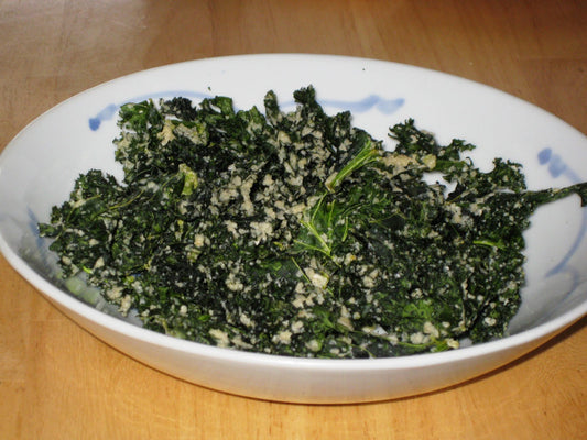 Kale Chips with 7 Seed Crust