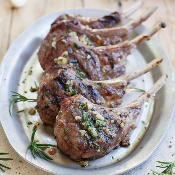 Grilled Lamb Chops with Garlic and Olive Oil