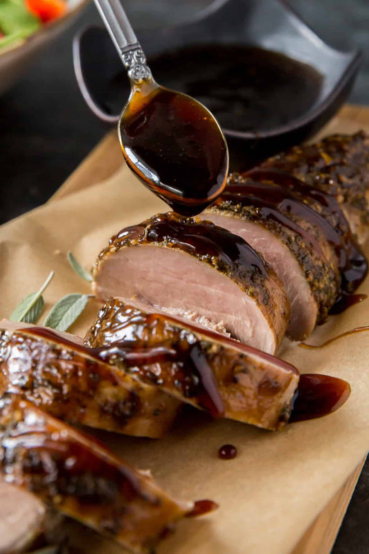 Pork Tenderloin with  Champagne Dark Balsamic