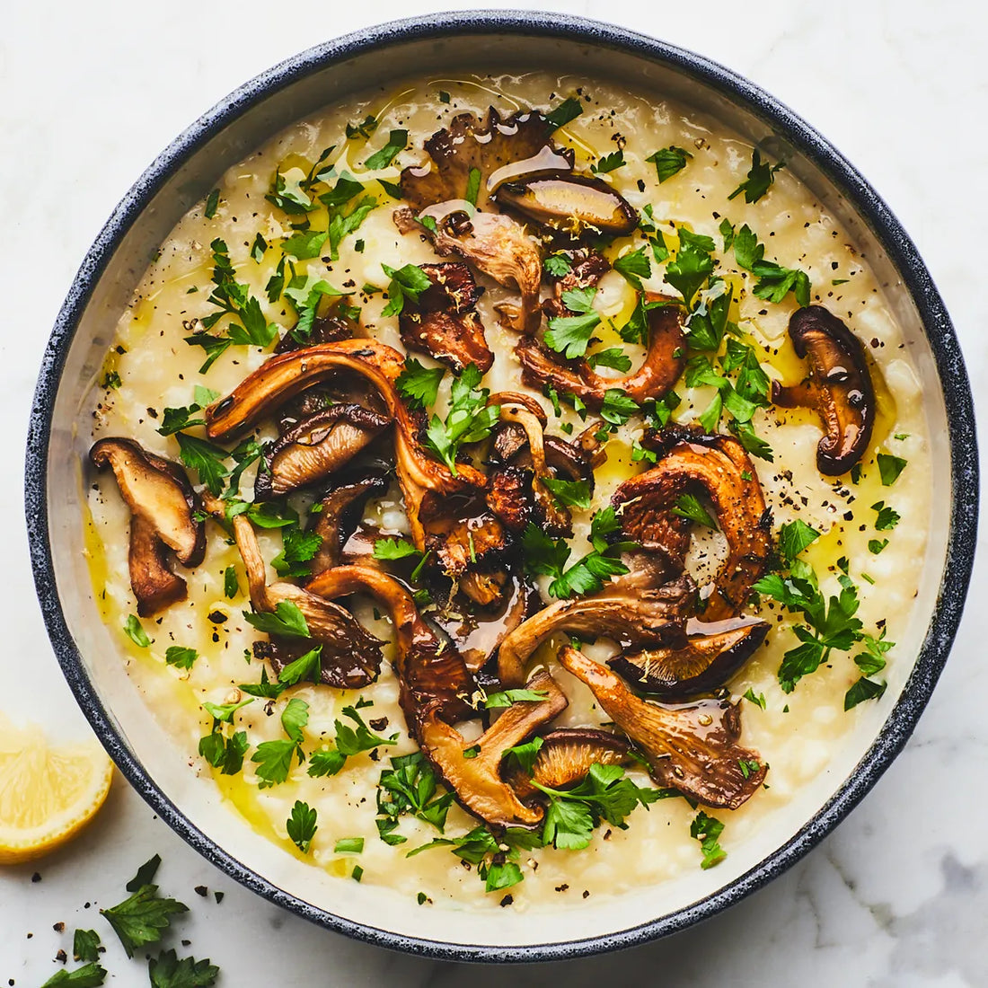 Roasted Butternut Squash Risotto with Mushrooms