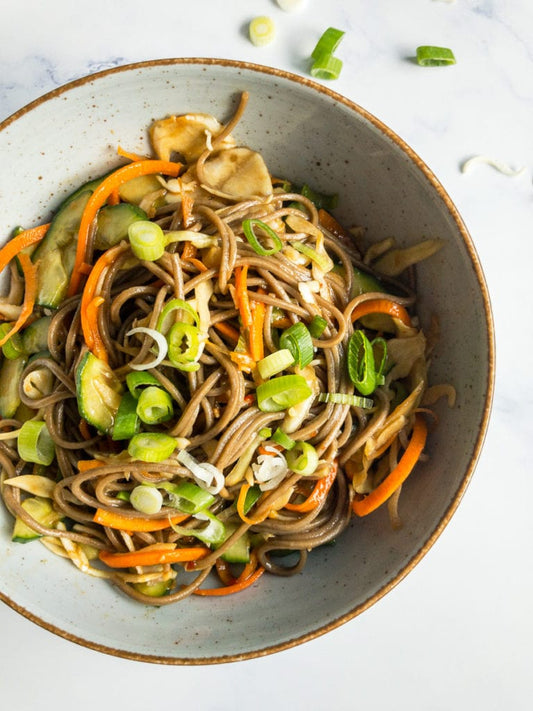 Soba Noodles Salad w/Ginger Soy Infusion Dressing