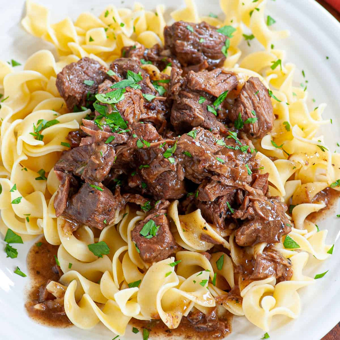 Beef Tips and Pasta