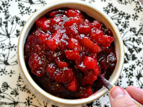 No Cook Cranberry Pear Sauce