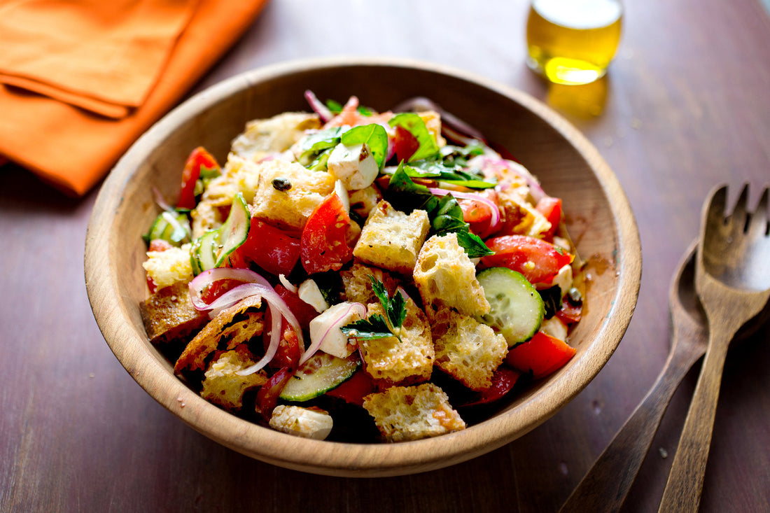 Panzanella Salad with Mozzarella Fresca