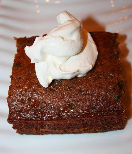 Zucchini Gingerbread with Maine-ly Drizzle's Roasted Almond Oil
