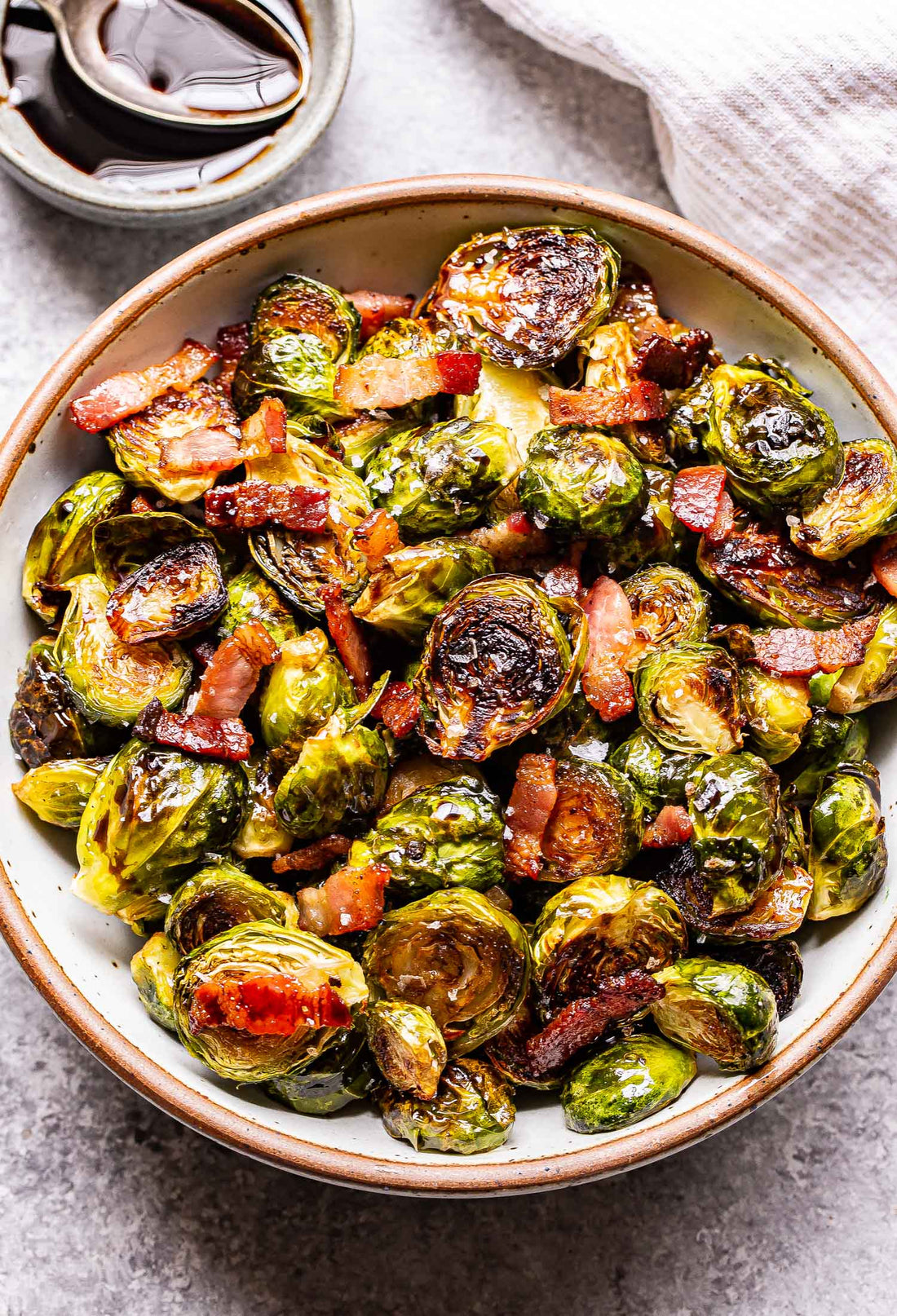 Brussel Sprouts - Roasted Maple Balsamic and Bacon
