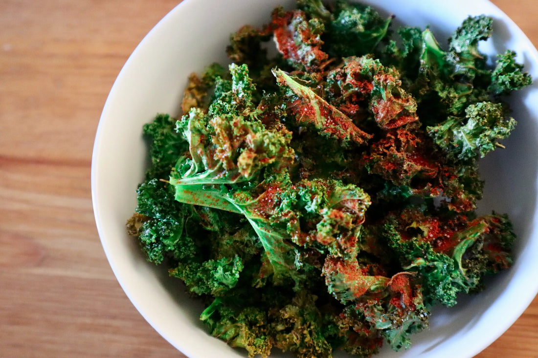 Kale Chips with Sea Salt and Smoked Paprika