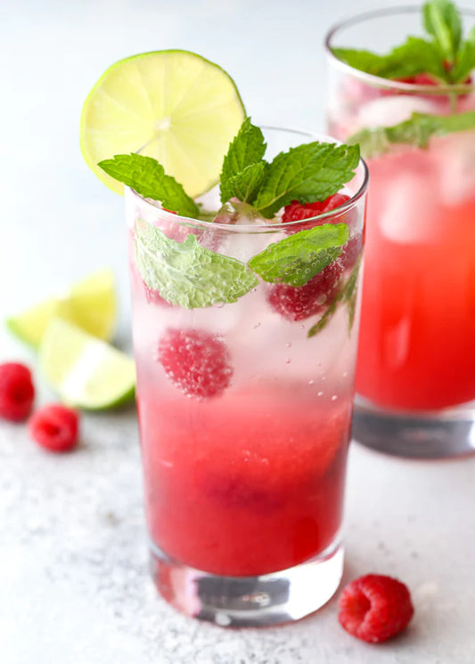 Raspberry White Balsamic “Mojito”