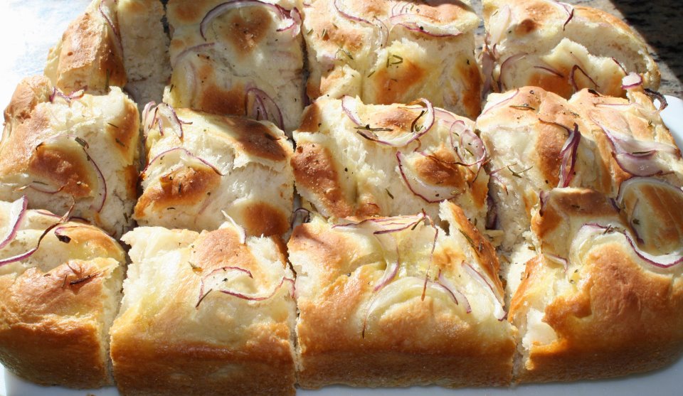 Rosemary,Shallot, Focaccia with Coratina Extra Virgin Olive Oil