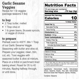Garlic Sesame Veggie Seasoning