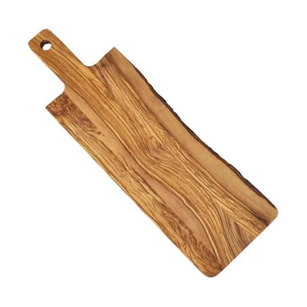 Olive Wood Charcuterie Board, Natural Edge - 20" x 6"