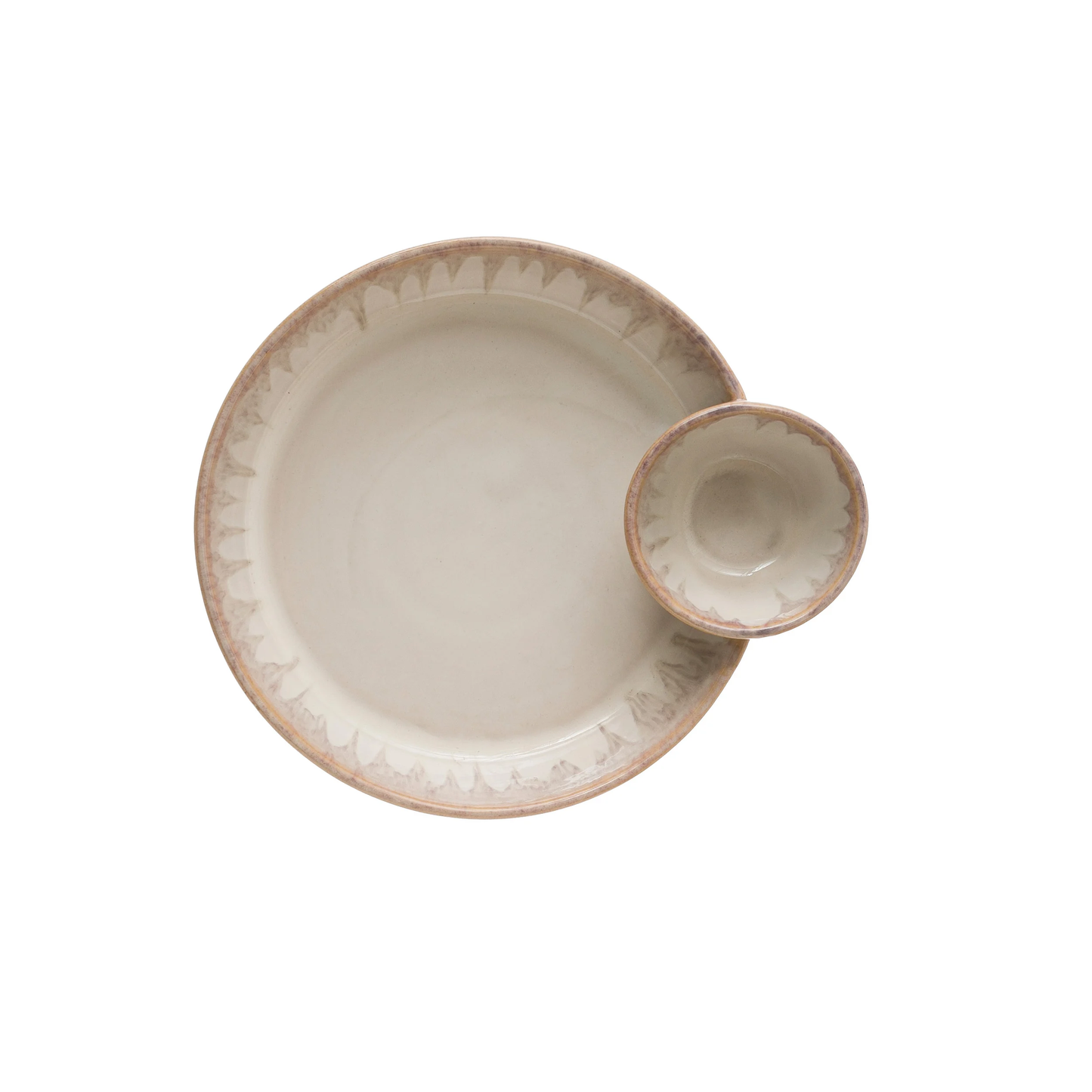 Stoneware Serving Dish w/2 sections