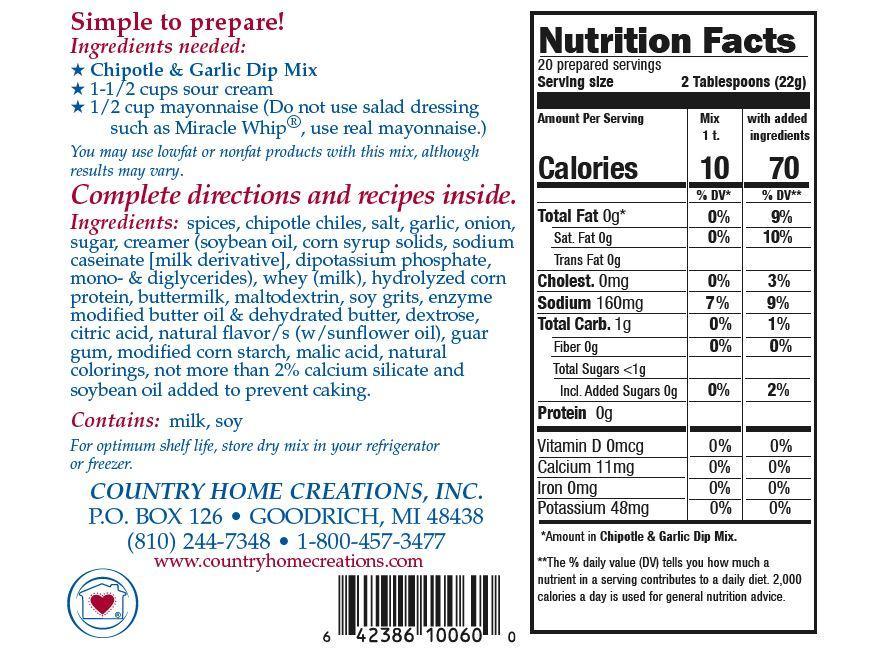Chipotle & Garlic Dip Mix