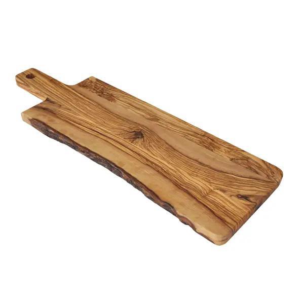 Olive Wood Charcuterie Board, Natural Edge - 20" x 6"