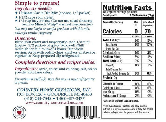 Ulitmate Garlic Dip Mix