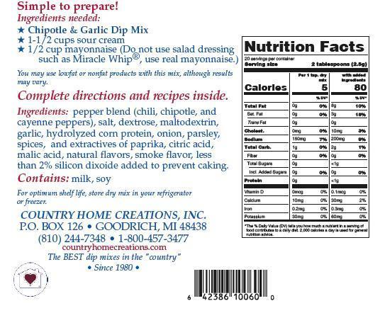 Chipotle & Garlic Dip Mix