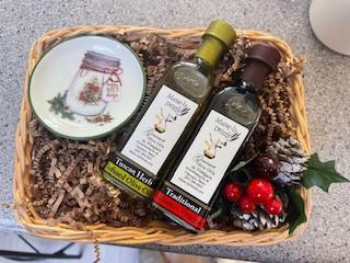 2 oz pairing with small trinket dish displayed in small wicker basket